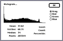 Photoshop 1.0 interface - histogram