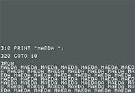 Maeda, programme APPLE II BASIC