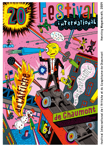 poster for the Festival de l'affiche et du graphisme de Chaumont, Henning Wagenbreth, 2009