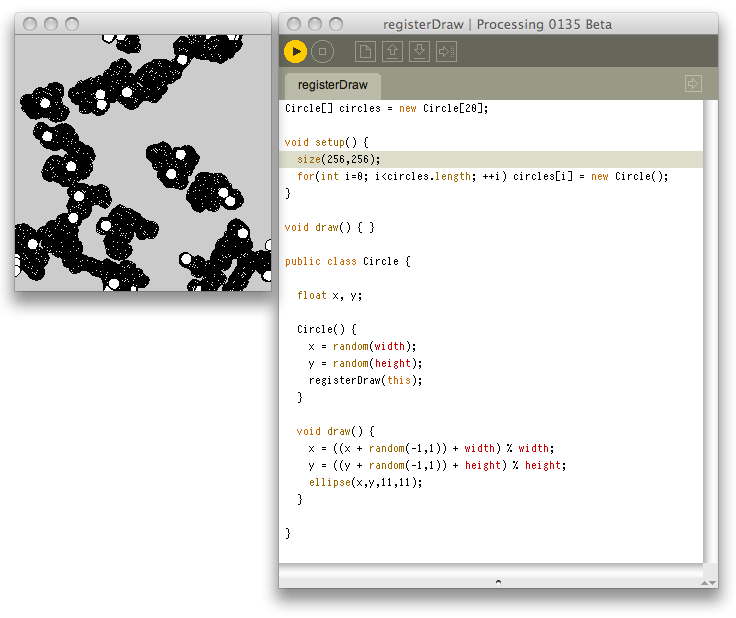 abstractmachine registerDraw Processing example