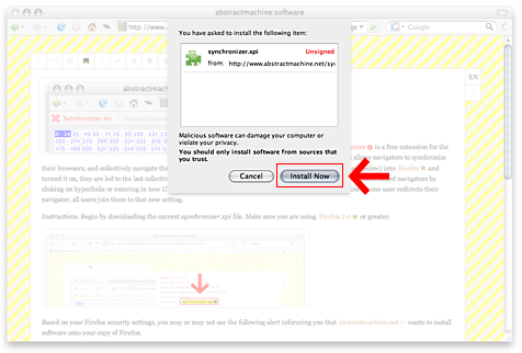 abstractmachine:synchronizer extension installation