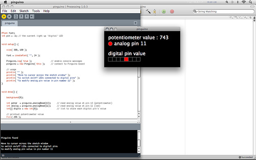 Screenshot Pinguino Processing Library