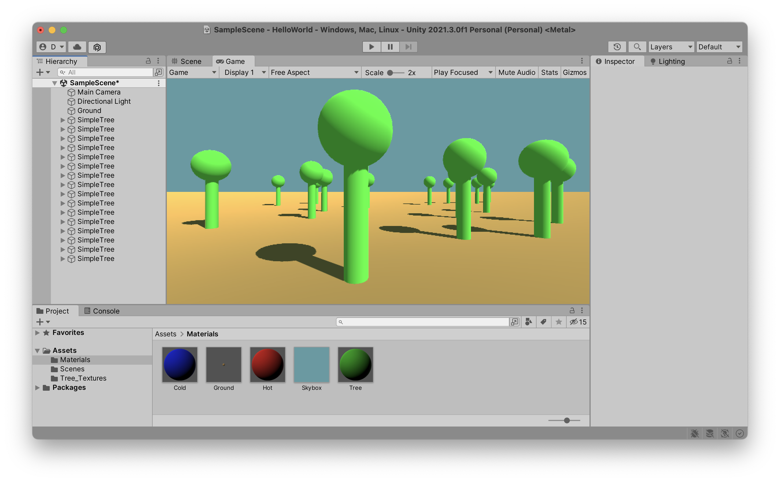 Unity simple forest