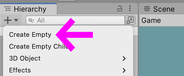 Objet vide de hi&eacute;rarchie d'unit&eacute;
