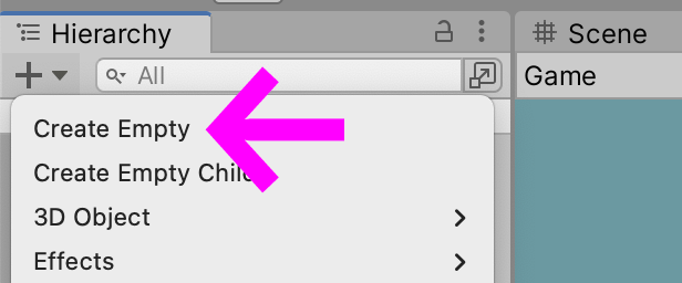 Unity Hierarchy Empty Object