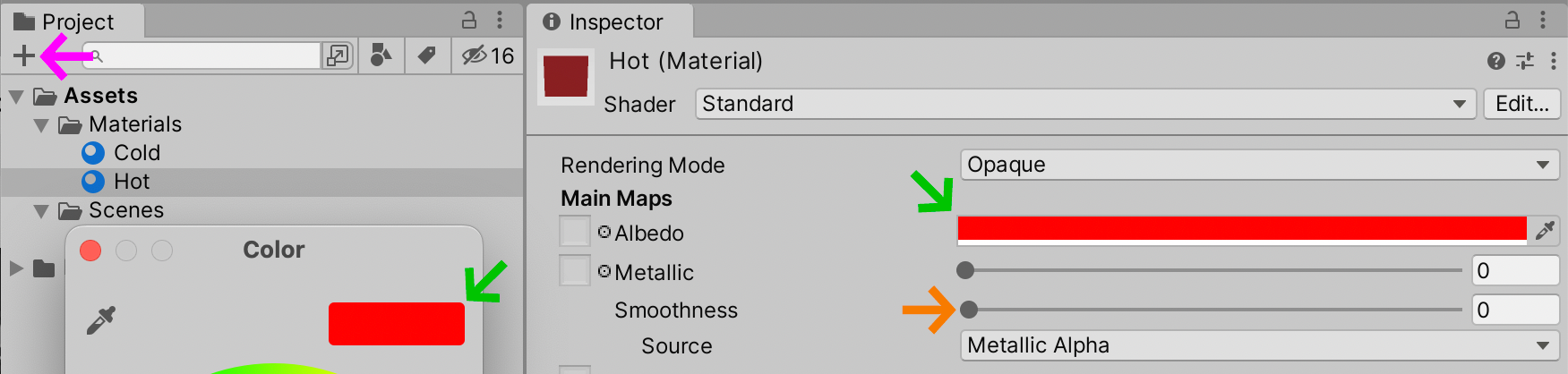 Unity Material Color Hot